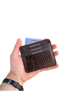 جا کارتی چرم اصل عیب طرح کرکدیلی برند Modica کد 1644209591