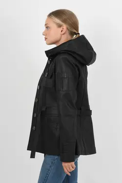 کت دکمه‎دار چرم اصل زنانه برند ALİN کد 1644067870