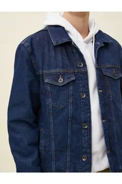 کت جین مردانه طرح‎دار جیبدار برند Koton کد 1643789180