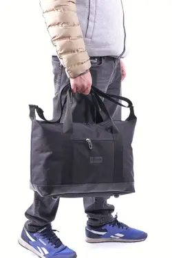 ساک ورزشی مسافرتی قد متوسط مشکی برند Exception کد 1643634370