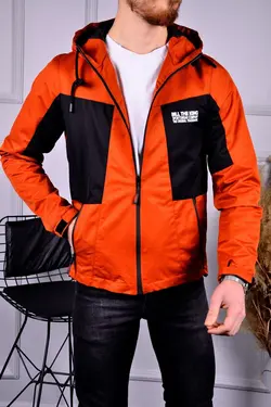 بارانی کلاهدار مردانه رنگی نارنجی برند ParsStore کد 1642743965