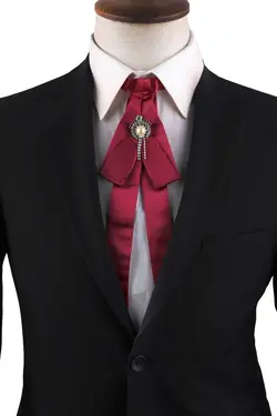دامادی یقه دنباله دار زرشکی اکسسوری برند Kravatkolik کد 1641571521