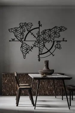 دیوار تابلو فلزی life اکسسوری نقشه برند Dizeko کد 1641547513