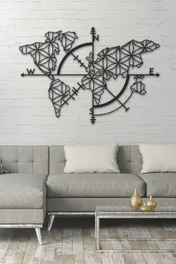 دیوار تابلو فلزی life اکسسوری نقشه برند Dizeko کد 1641547513