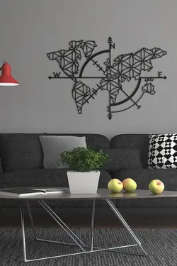 دیوار تابلو فلزی life اکسسوری نقشه برند Dizeko کد 1641547513