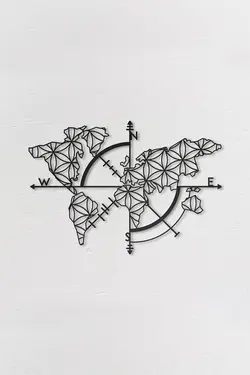 دیوار تابلو فلزی life اکسسوری نقشه برند Dizeko کد 1641547513