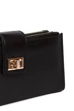 کیف پول جا کارتی قسمته سکه بند‎دار مچی زنانه مشکی قفل دار برند Newish Polo کد 1641529149