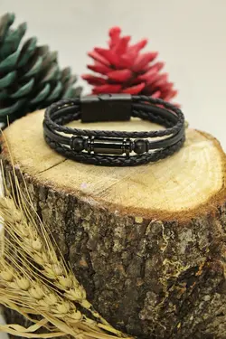 دستبند بافتنی چرم برند SEN'Z COLLECTİON کد 1641475425