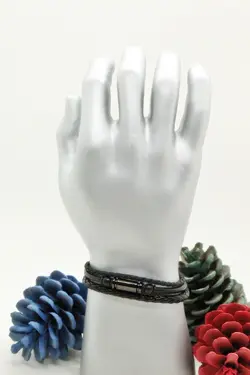 دستبند بافتنی چرم برند SEN'Z COLLECTİON کد 1641475425