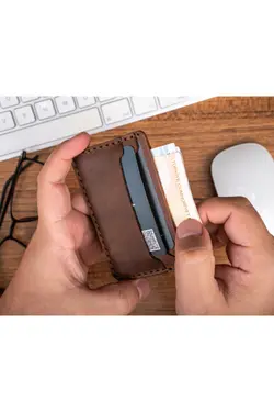 جا کارتی چرم کاپوچینو برند MOKKA LEATHER کد 1641330730