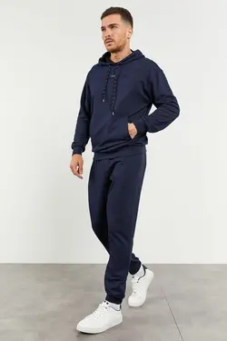 ست لباس راحتی گشاد کلاهدار مردانه پاچه لاستیک جیبدار برند Tommy Life کد 1641077588