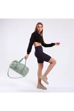 کیف اسپرت جیب دار پارچه فیتنس جلو زنانه سبز پسته ای برند ICONE BAG کد 1640525720