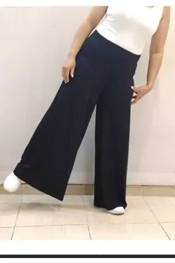 بافتنی کمر کشی فولادی پاچه گشاد دامن شلواری مشکی برند Mertcan Butik کد 1668853923