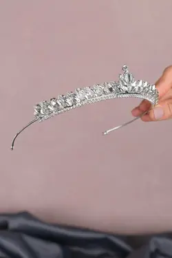 تاج عروس نگین دار حنایی شاتل اکسسوری برند Bontex کد 1668838324