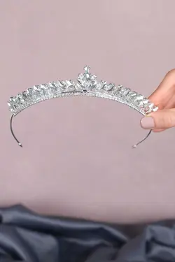 تاج عروس نگین دار حنایی شاتل اکسسوری برند Bontex کد 1668838324