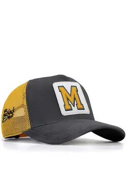 کلاه خاکستری آنتراسیت زرد قطر کلمه ای m برند BlackBörk کد 1668812944