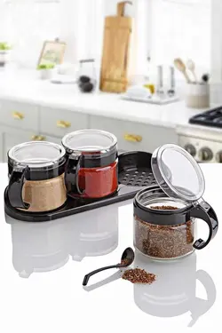 ست‎ادویه ست استند‎دار لوکس قاشق دار برند Kitchen Life کد 1668811687
