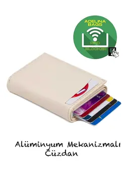 کیف پول اتوماتیک nova بژ جا کارتی چرم آدلینا برند Newish کد 1668791653