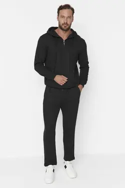ست لباس راحتی متناسب بافتنی مردانه مشکی برند TRENDYOL MAN کد 1668736690