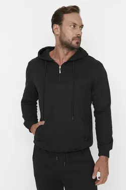 ست لباس راحتی متناسب بافتنی مردانه مشکی برند TRENDYOL MAN کد 1668736690