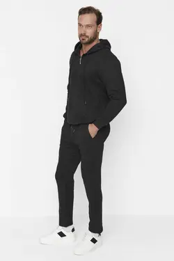 ست لباس راحتی متناسب بافتنی مردانه مشکی برند TRENDYOL MAN کد 1668736690