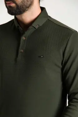 پلیور بافتنی یقه سه دکمه یشمی مردانه برند ZEKİ ÖZER کد 1668975065