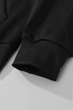 سوییشرت کلاهدار گشاد 100پنبه مشکی برند DE PLEIN کد 1668963904