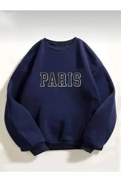 سوییشرت گشاد چاپی paris زنانه برند AFROGİYİM کد 1668947589