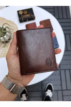 کیف پول جا کارتی بزرگ گشاد مردانه چرم اصل قهوه vocca برند bayderi کد 1669224423