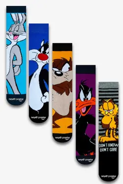 ست خطدار 3 برند Neşeli Çoraplar کد 1669282804