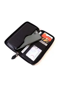 کیف پول قسمته مدل جا کارتی چرم وگان برند VANİLLA کد 1669280432