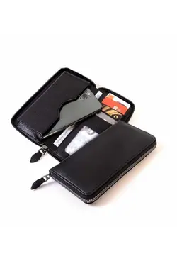 کیف پول قسمته مدل جا کارتی چرم وگان برند VANİLLA کد 1669280432