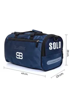 مسافرتی اسپرت کفش فیتنس قد متوسط چشمه‎دار سرمه ای کیف برند Solo Bag کد 1670073138
