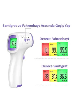 مایع دماسنج تب بدن سنج بدون تماس دیجیتالی 3 حالت اندازه گیری دور از پیشانی برند NOYİSKA کد 1669733236