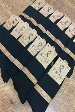 جوراب لایکرا نخی 10ست رنگ مشکی مردانه برند Ervanur کد 1669715408