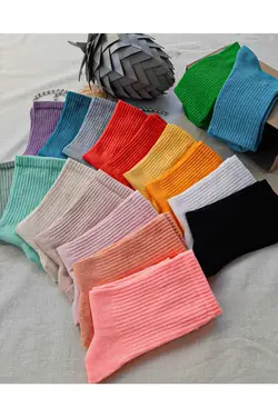 جوراب کالج 6ست نخی چند رنگ برند myDea کد 1669715112