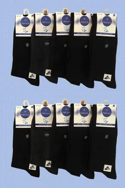 جوراب پنبه ای 4فصل 10lu مشکی مردانه برند socksbox کد 1670830302