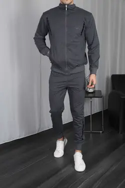 ست لباس راحتی دودی زیپدار مردانه برند 3MODA کد 1671168522