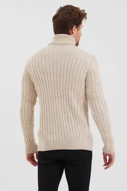 بافتنی طرح‎دار بژ مردانه برند COOL TARZ کد 1671091097