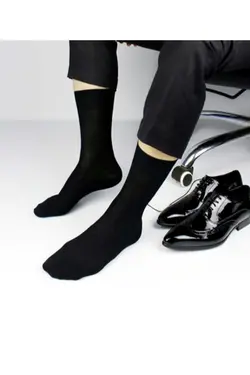 جوراب 6ست مردانه مشکی کلاسیک برند BERELCAN کد 1671426703