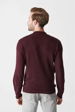 پلیور بافتنی یقه ساده نیمه اسکی مردانه برند Avva کد 1671515240