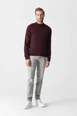 پلیور بافتنی یقه ساده نیمه اسکی مردانه برند Avva کد 1671515240