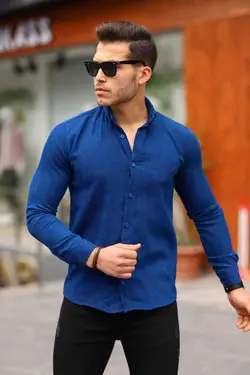 پیراهن اسلیم فیت مخملی برند YNGMENCLASS کد 1671603997