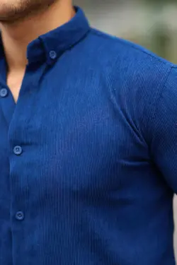 پیراهن اسلیم فیت مخملی برند YNGMENCLASS کد 1671603997