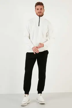 سوییشرت زمستانی مویی متناسب نرم پنبه ای داخل مردانه برند Buratti کد 1671901168