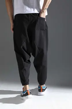 قالب جیب دار برش سند بادی طراحی ویژه گشاد مشکی برند DARK AND BRIGHT کد 1673416124