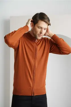 بافتنی تک نفره آجری مردانه برند Tarz Cool کد 1673706440