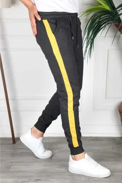 شلوار راحتی پاچه نواری خاکستری آنتراسیت برند laçin life کد 1673807662