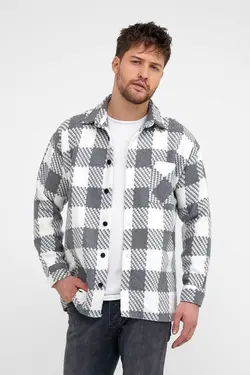 پیراهن اسلیم فیت چهارخانه تک جیب طوسی 100% اصل مردانه برند Enuygunenmoda کد 1673773035