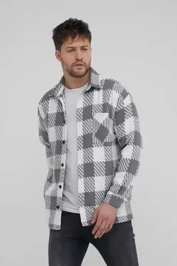 پیراهن اسلیم فیت چهارخانه تک جیب طوسی 100% اصل مردانه برند Enuygunenmoda کد 1673773035